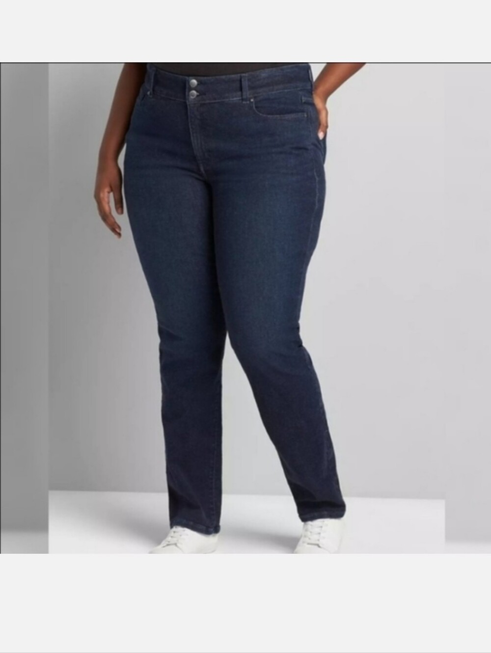 Lane Bryant Tighter Tummy Dark Blue Straight Leg Jeans